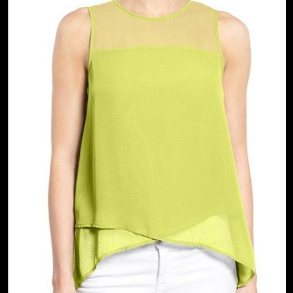 Vince Camuto Asymmetrical Sleeveless M Blouse